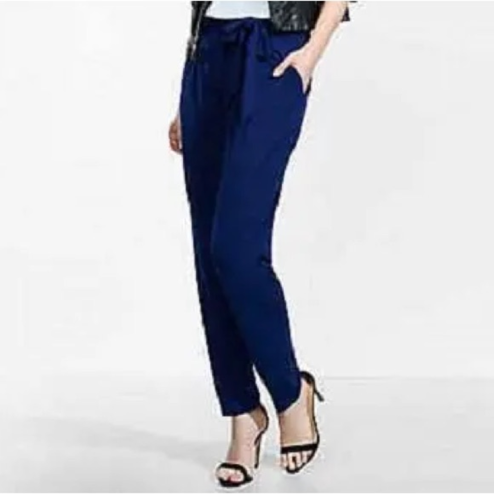 Express Small Blue Ankle Mid Rise‎ Formal Office Dress Pants